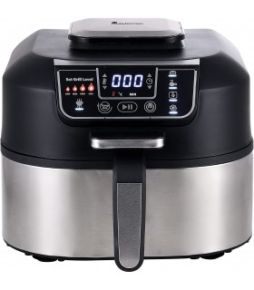 Masterpro - Robot de cocina One Touch 6.3 L Freidora sin aceite, Grill para Barbacoa sin Humo, Horno y Deshidrata