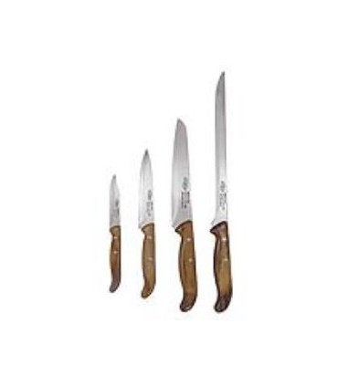San Ignacio Merlot - Set 4 Cuchillos, Hoja de Acero Inoxidable, 1 Cuchillo Chef 17 cm, 1 Cuchillo Jamonero 23 cm,